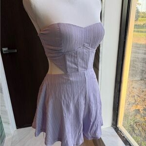 NWT Anthropology Aiblee Lavender Strapless Fit-and-Flare Dress